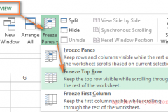 How to Lock a Row or Columns in Excel