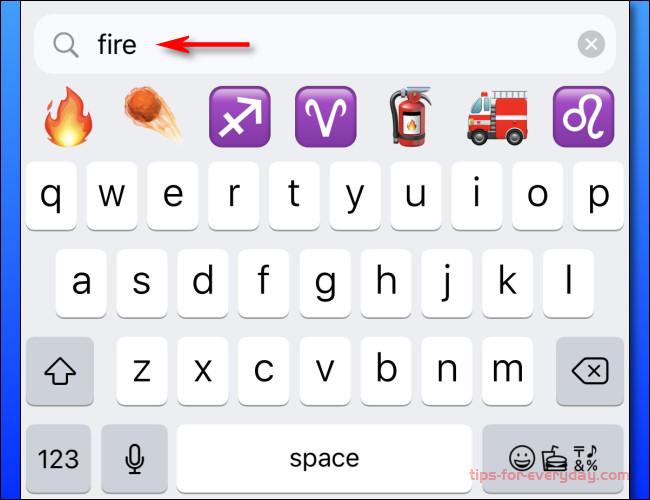 How to search for specific emoji on iPhone3