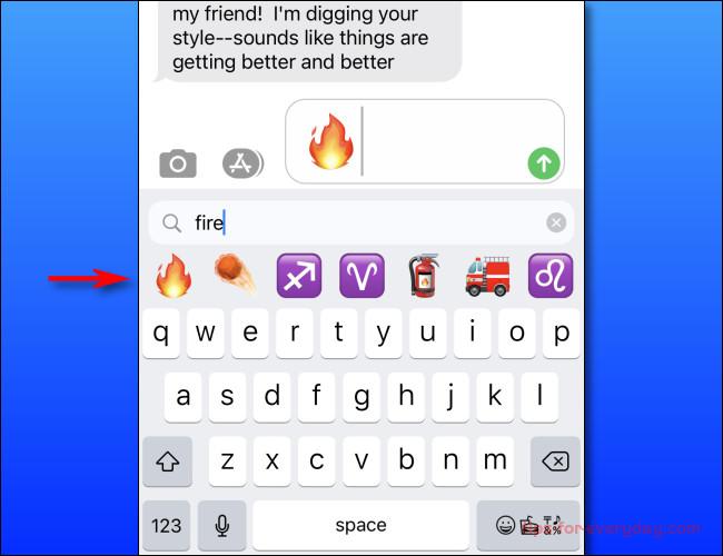 How to search for specific emoji on iPhone5
