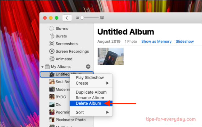How to Delete Photo Albums on Mac2