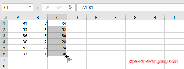 4 ways to Subtract in Excel4