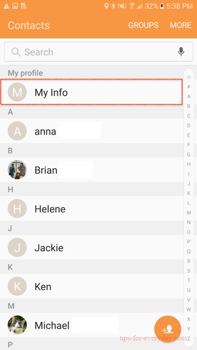 my phone number please android