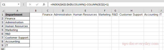 2 Ways to Transpose in Excel1