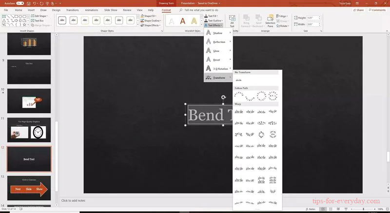 How to Curve Text in PowerPoint 2 Ways 2